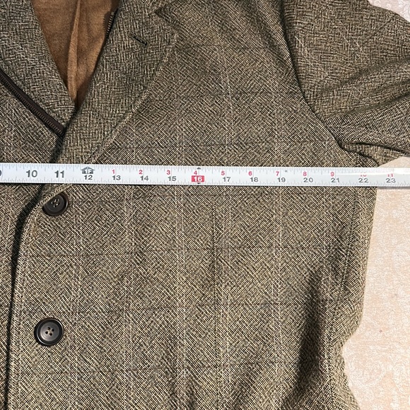 Luciano Barbera ~Italian Wool Windowpane Plaid Coat - Picture 13 of 16